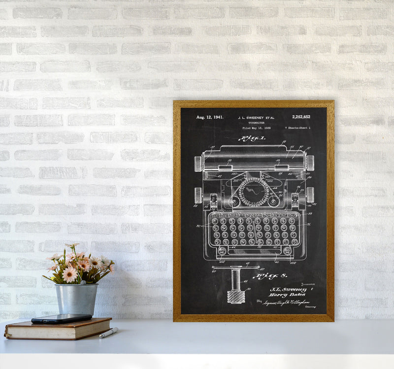 Type Writer Patent Art Print by Jason Stanley A2 Print Only