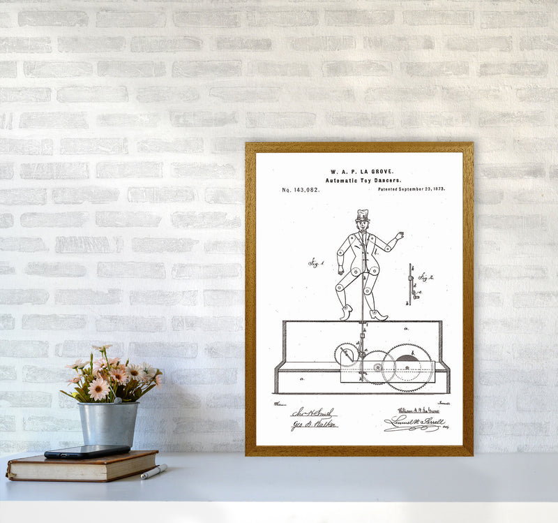 Toy Dancer Patent Art Print by Jason Stanley A2 Print Only