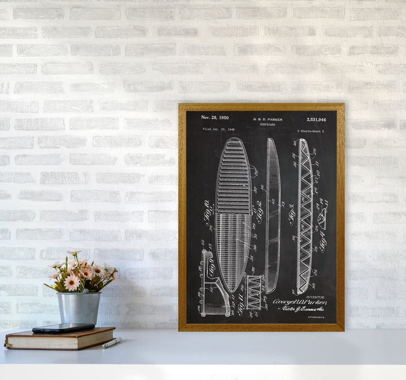 Surfboard Patent Art Print by Jason Stanley A2 Print Only