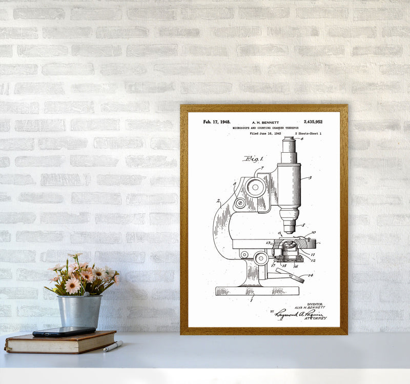 Microscope Patent Art Print by Jason Stanley A2 Print Only