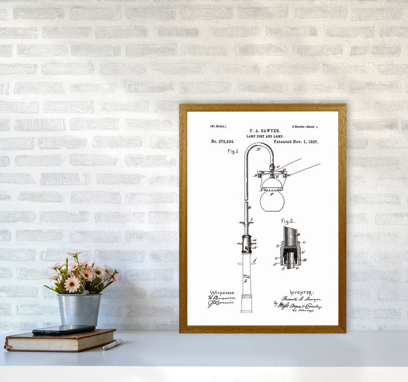 Lamp Post Patent Art Print by Jason Stanley A2 Print Only
