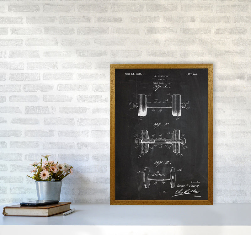 Dumbbell Patent Art Print by Jason Stanley A2 Print Only