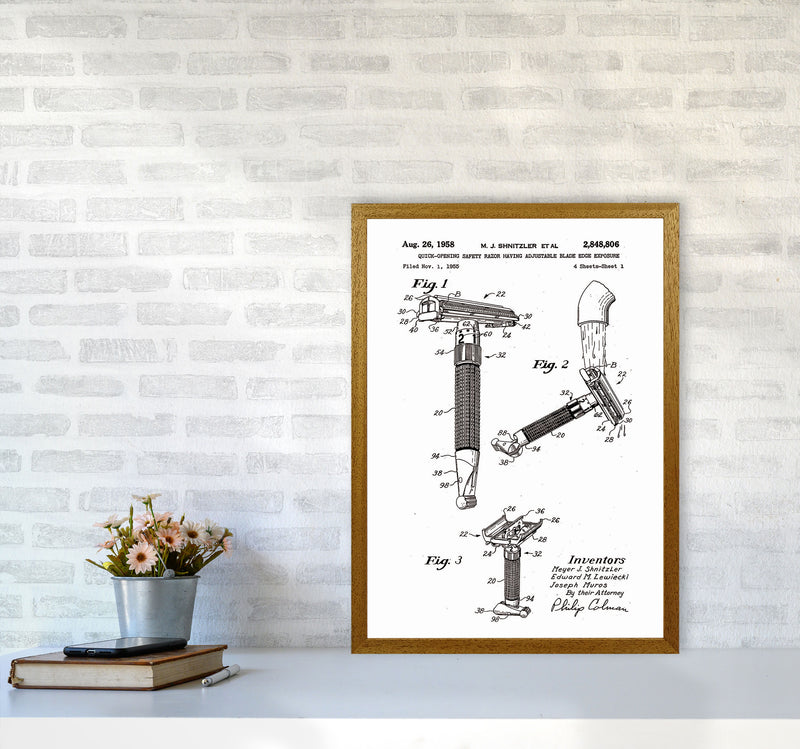 Razor Patent 2 Art Print by Jason Stanley A2 Print Only