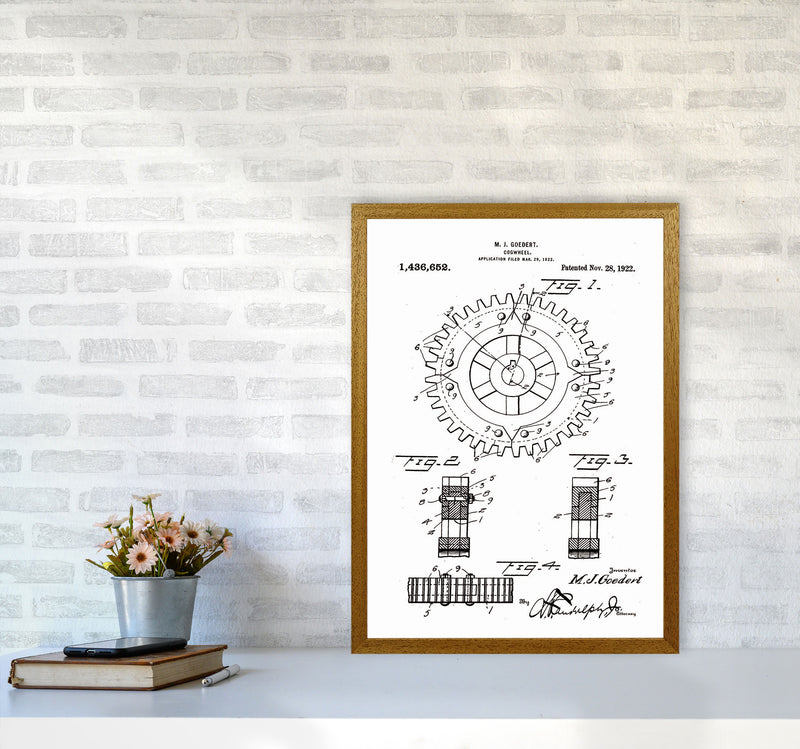 Cogwheel Patent Art Print by Jason Stanley A2 Print Only