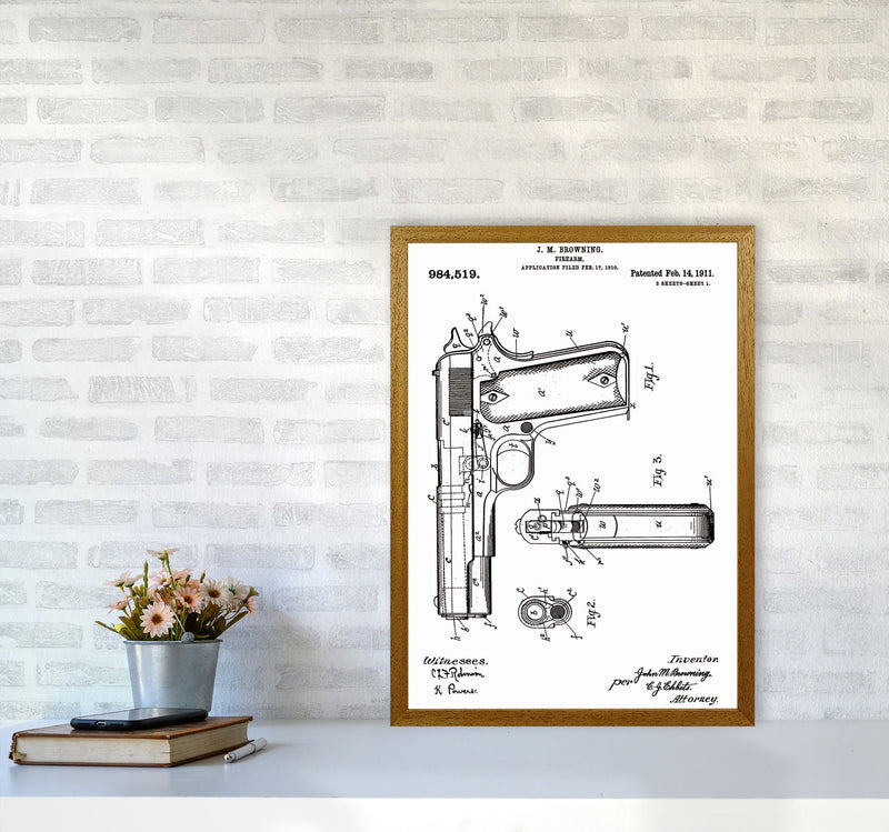 Gun Patent Art Print by Jason Stanley A2 Print Only