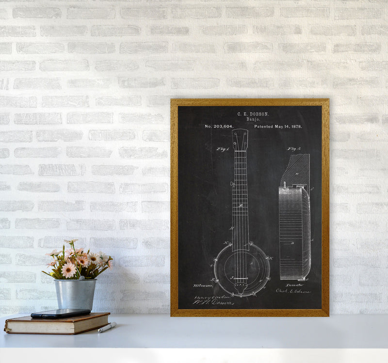 Banjo Patent Art Print by Jason Stanley A2 Print Only