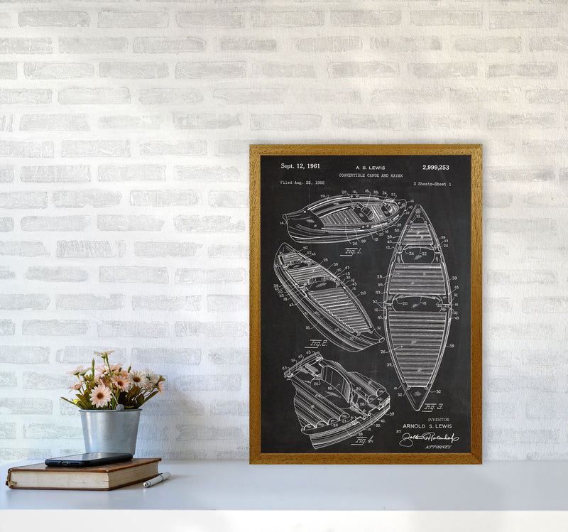 Canoe Patent Art Print by Jason Stanley A2 Print Only