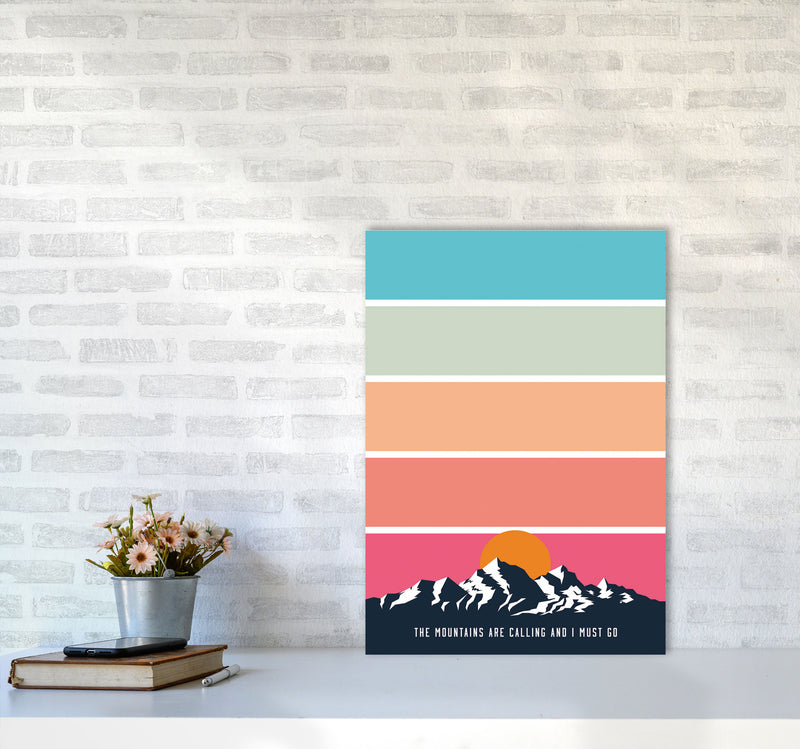 The Mountains Are Calling, And I Must Go Art Print by Jason Stanley A2 Black Frame