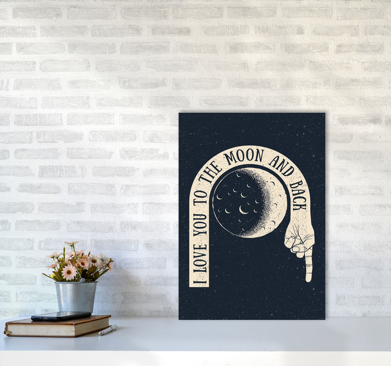 I Love You To The Moon And Back Art Print by Jason Stanley A2 Black Frame