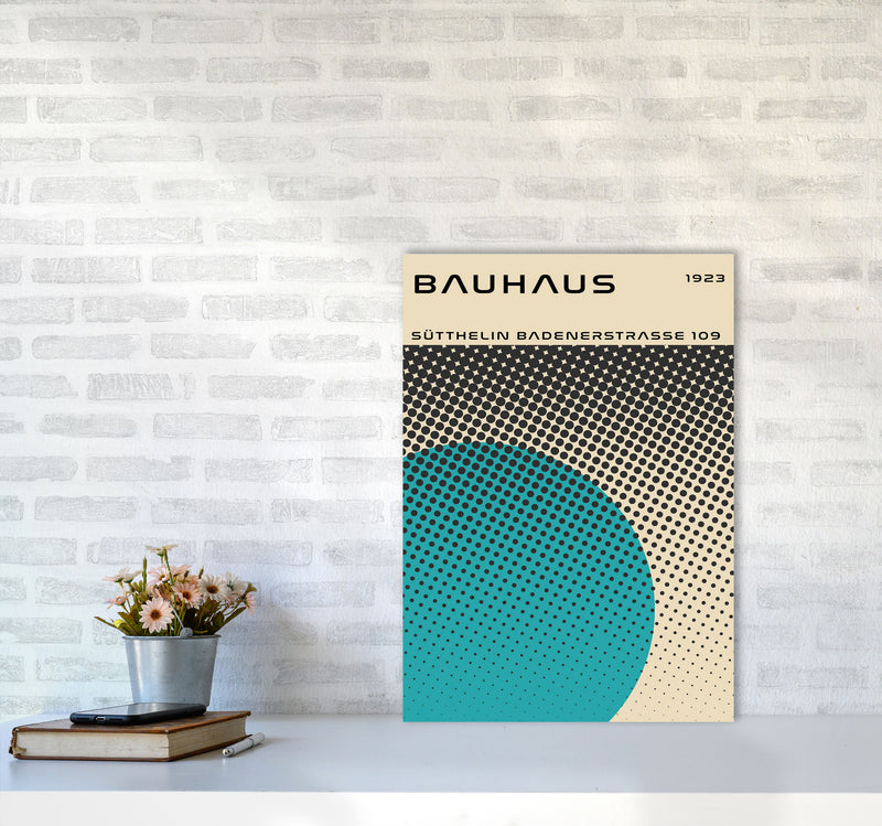 Bauhaus Geometric Teal Vibe II Art Print by Jason Stanley A2 Black Frame