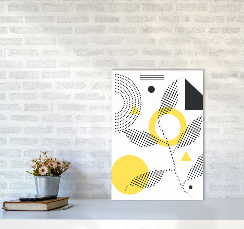 Abstract Halftone Shapes 2 Art Print by Jason Stanley A2 Black Frame