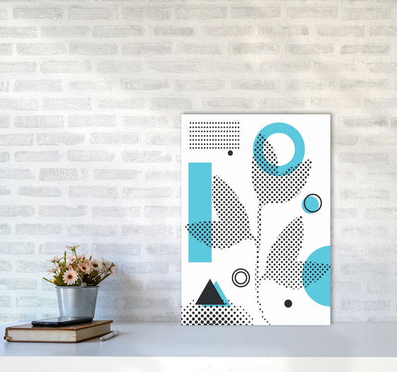 Abstract Halftone Shapes 3 Art Print by Jason Stanley A2 Black Frame