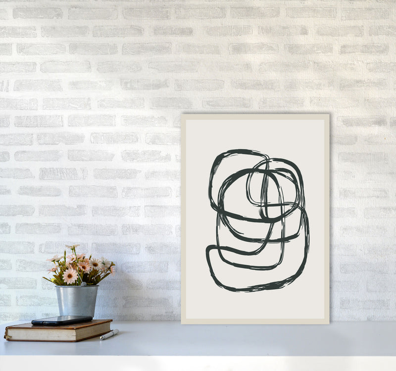 Modern Abstract Shapes 2 Art Print by Jason Stanley A2 Black Frame