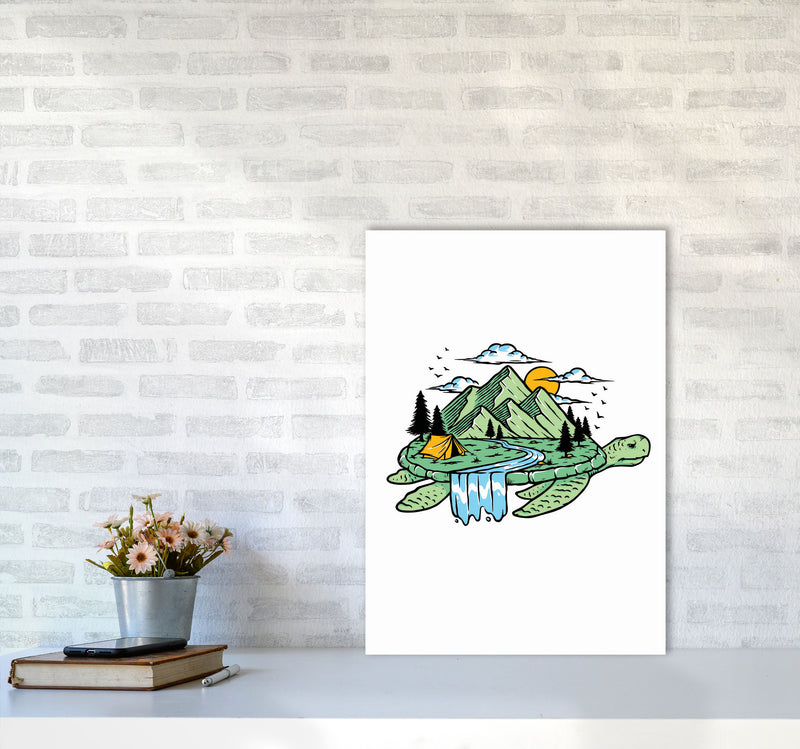Turtles All The Way Down Art Print by Jason Stanley A2 Black Frame
