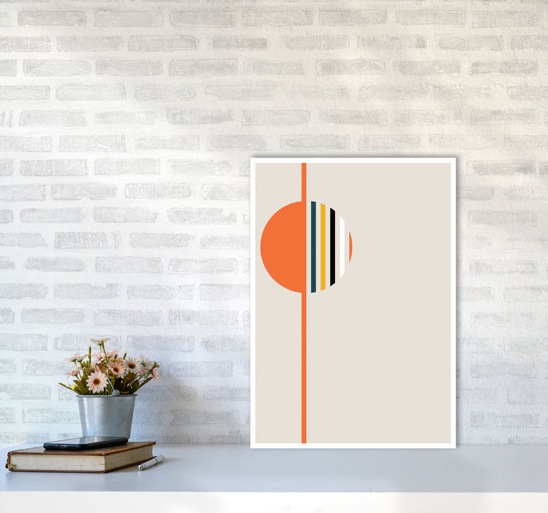 Retro Geometric Circle 4 Art Print by Jason Stanley A2 Black Frame