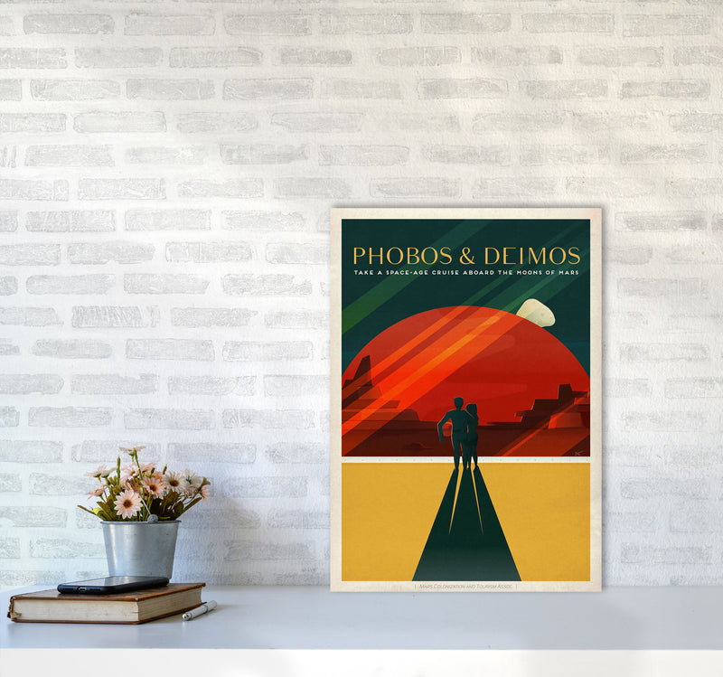 Spacex - Phobos & Deimos Art Print by Jason Stanley A2 Black Frame