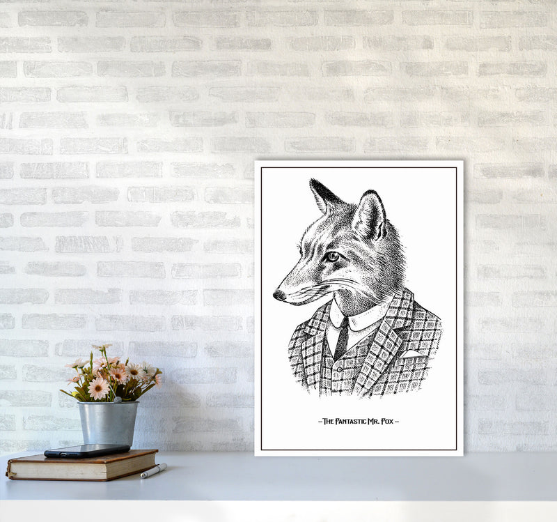 The Fantastic Mr. Fox Art Print by Jason Stanley A2 Black Frame