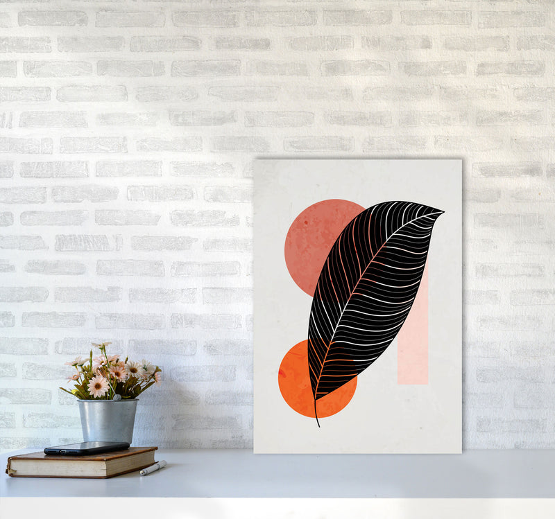 Abstract Leaf Vibe III Art Print by Jason Stanley A2 Black Frame