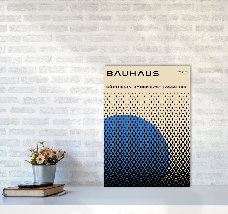 Bauhaus Geometric Blue Art Print by Jason Stanley A2 Black Frame