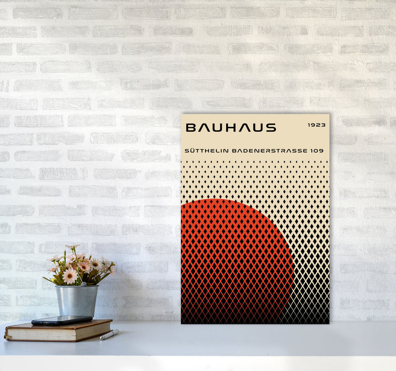 Bauhaus Geometric Red Art Print by Jason Stanley A2 Black Frame