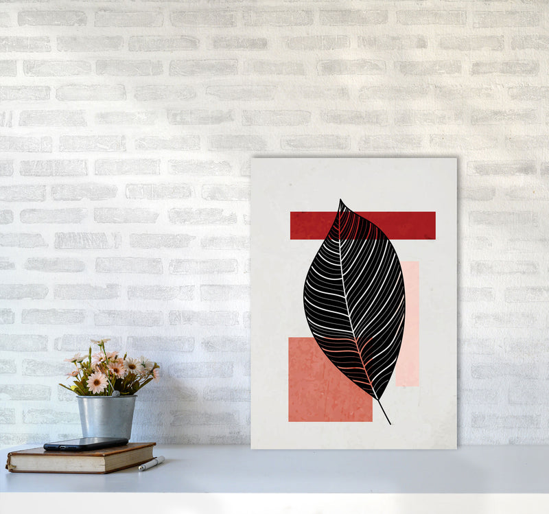 Abstract Leaf Vibe II Art Print by Jason Stanley A2 Black Frame