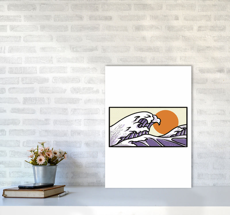 Japanese Wave Vibes Art Print by Jason Stanley A2 Black Frame