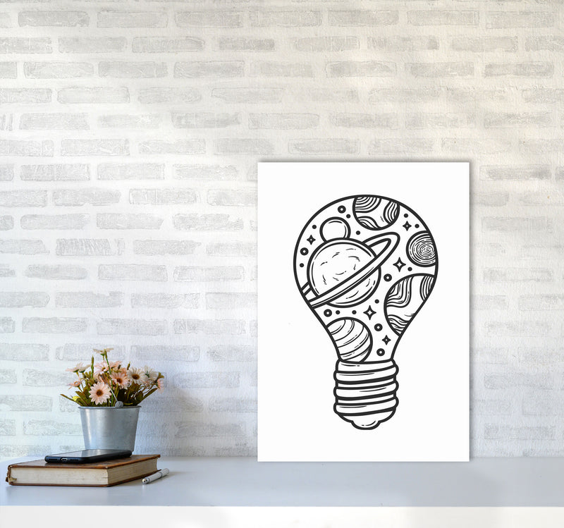 I Just Had An Idea Art Print by Jason Stanley A2 Black Frame