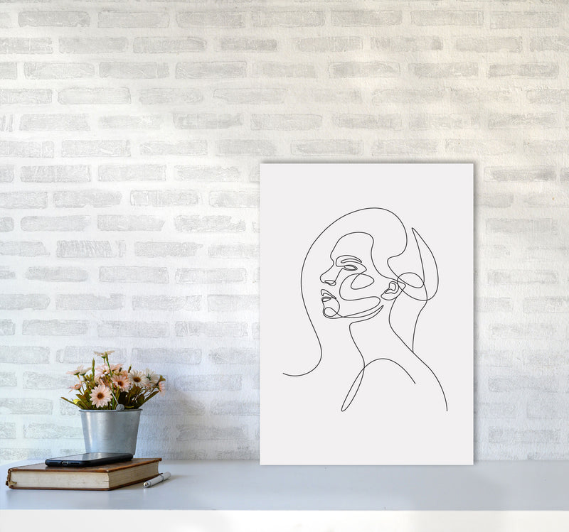 Woman Line Drawing Art Print by Jason Stanley A2 Black Frame