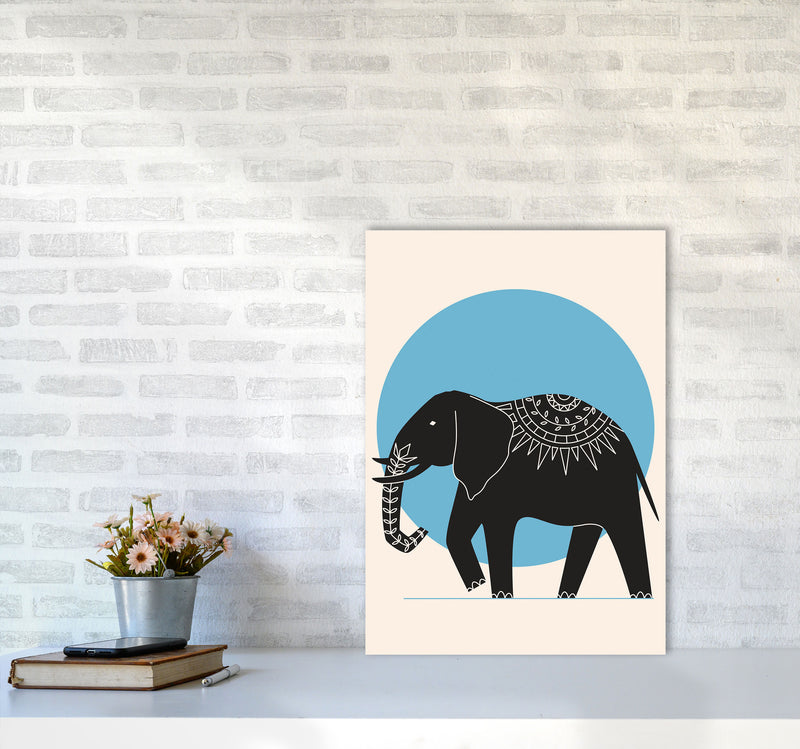 Elephant Moonlight Art Print by Jason Stanley A2 Black Frame