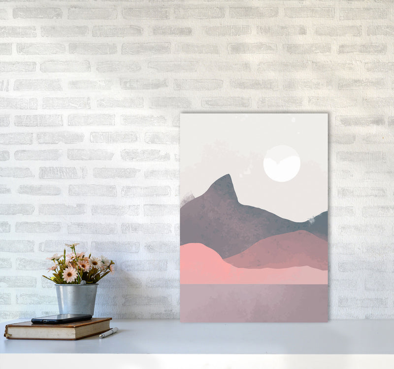 Minimal Landscape Art Print by Jason Stanley A2 Black Frame