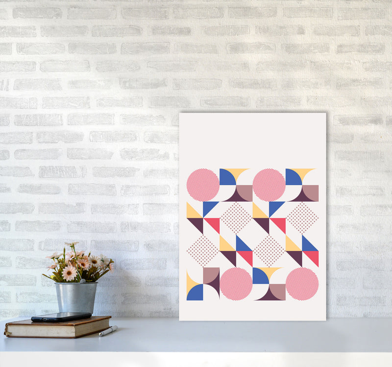 Retro Geometric 1 Art Print by Jason Stanley A2 Black Frame