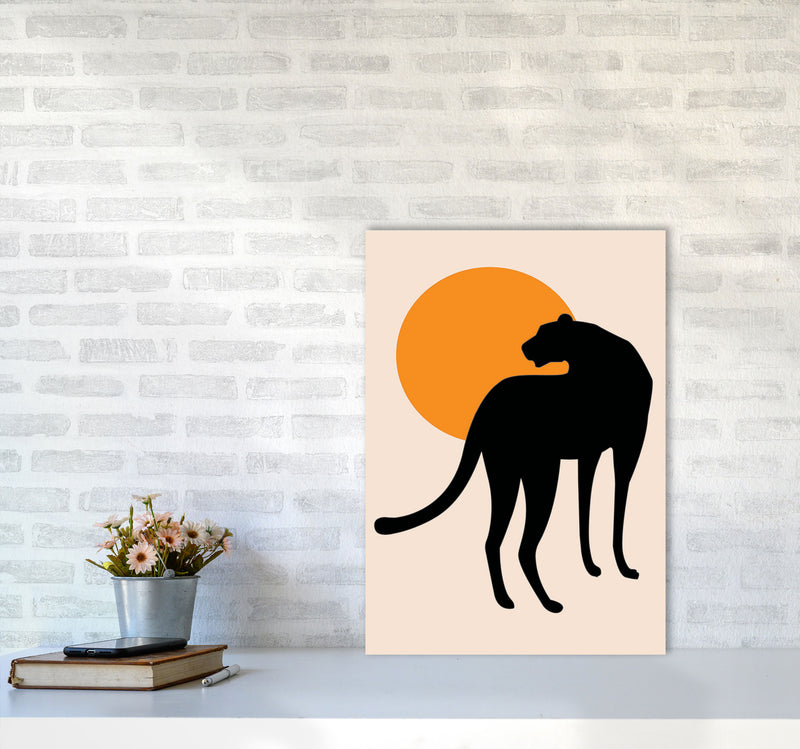 Leopard Sun Poster Art Print by Jason Stanley A2 Black Frame