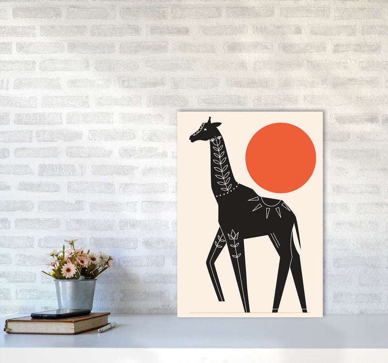Giraffe In The Sun Art Print by Jason Stanley A2 Black Frame