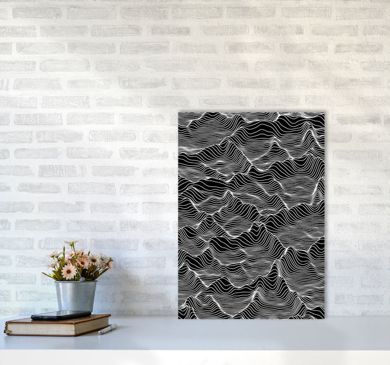 Abstract Mountains Art Print by Jason Stanley A2 Black Frame