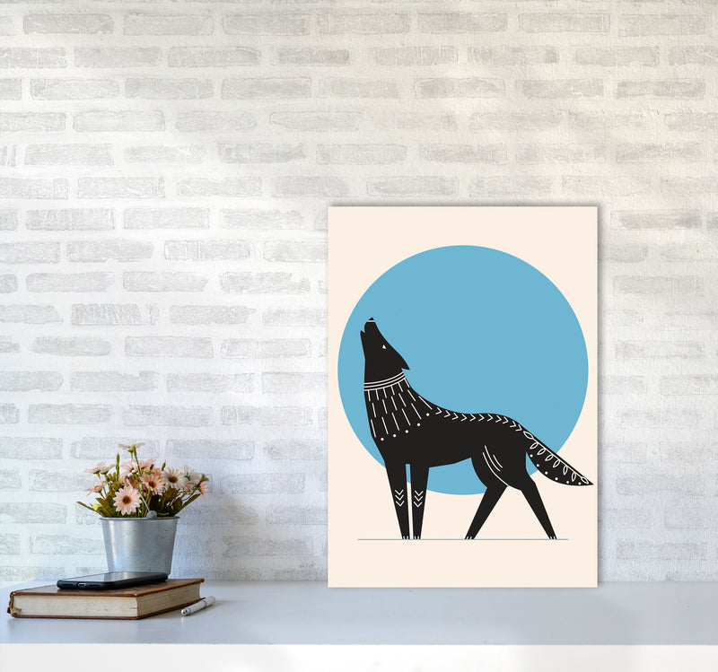Howl At The Moon Art Print by Jason Stanley A2 Black Frame