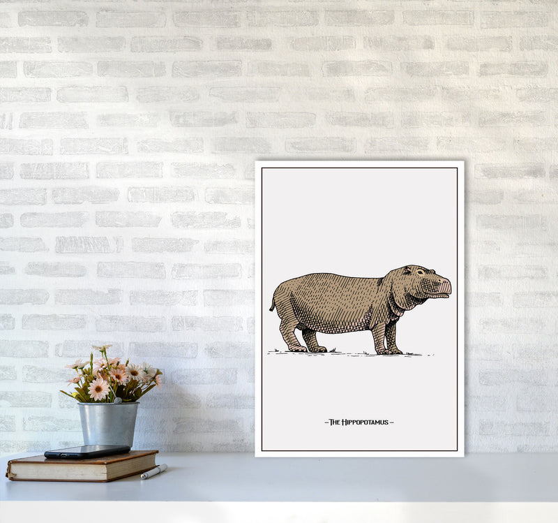 The Hippopotamus Art Print by Jason Stanley A2 Black Frame