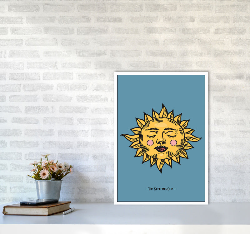 The Sleeping Sun Art Print by Jason Stanley A2 Black Frame