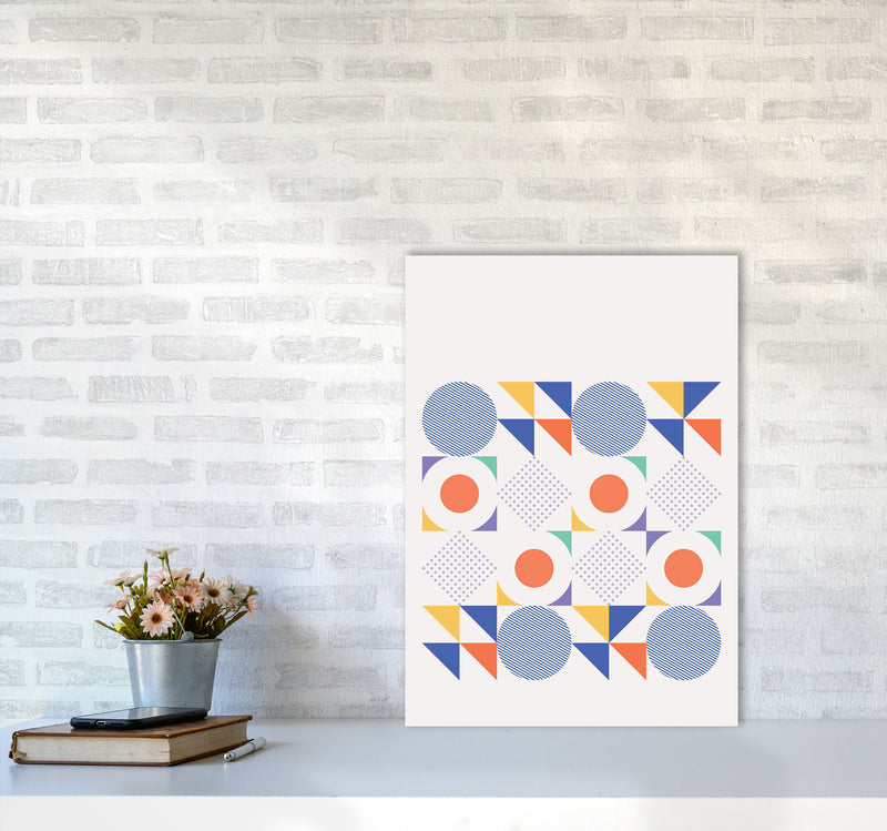 Retro Geometric 2 Art Print by Jason Stanley A2 Black Frame