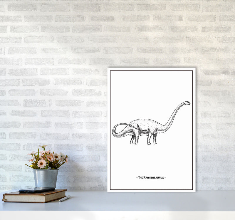 The Brontosaurus Art Print by Jason Stanley A2 Black Frame