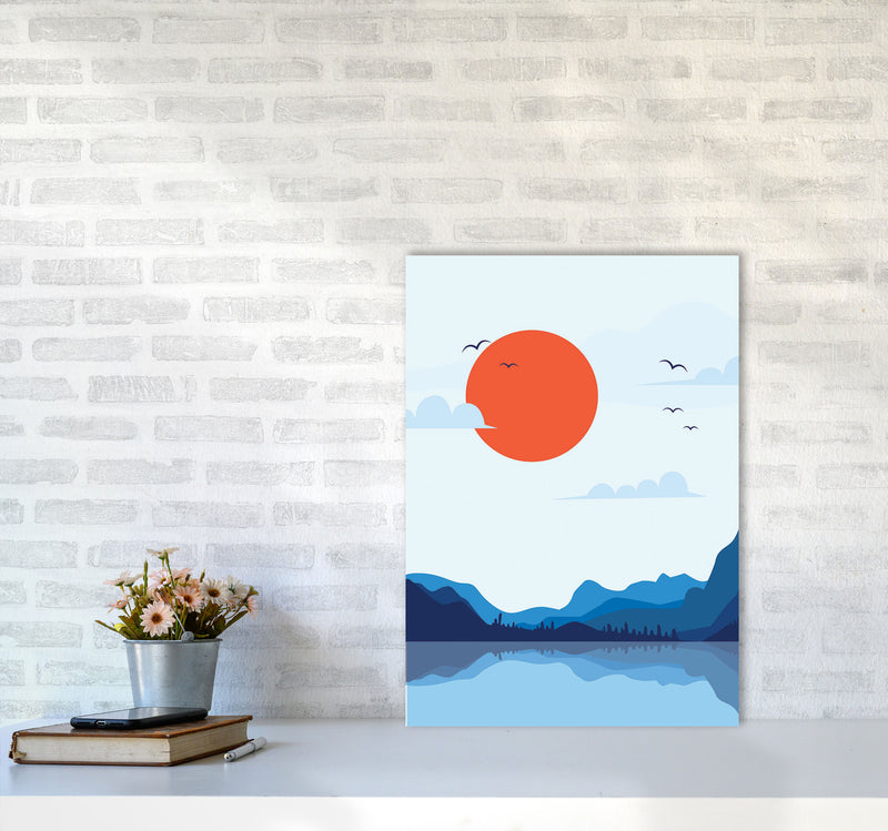 Japanese Sunset Art Print by Jason Stanley A2 Black Frame