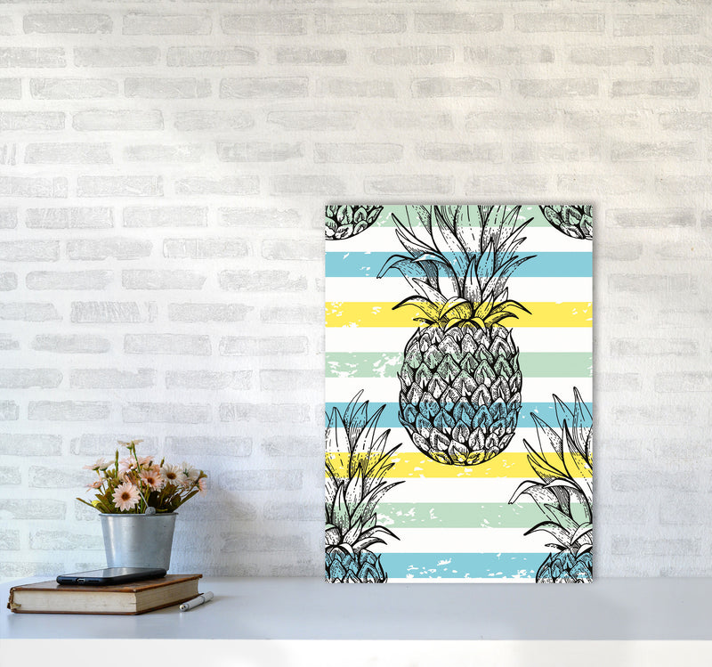 Pineapple Party Art Print by Jason Stanley A2 Black Frame