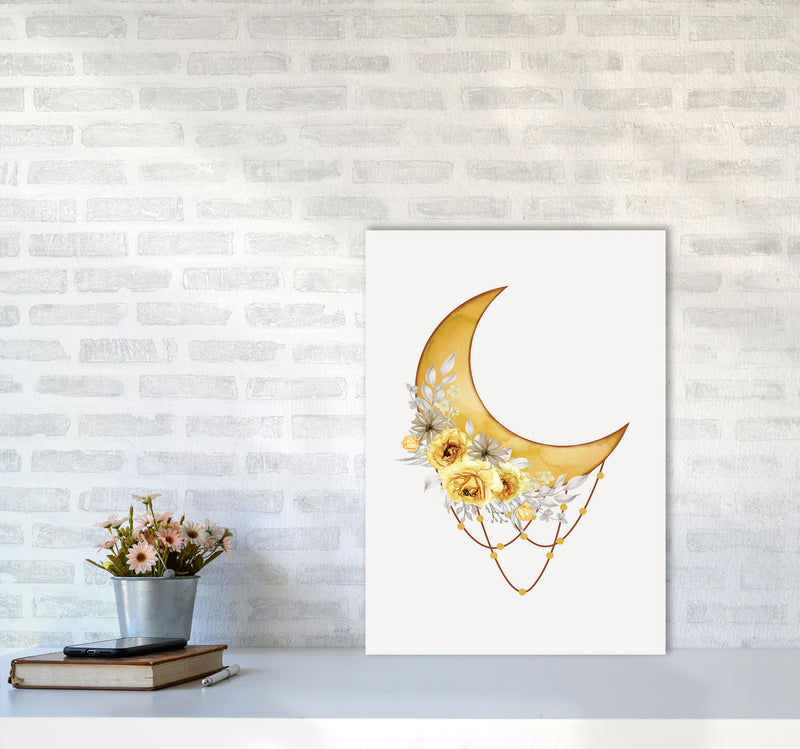 Watercolor Moon Art Print by Jason Stanley A2 Black Frame