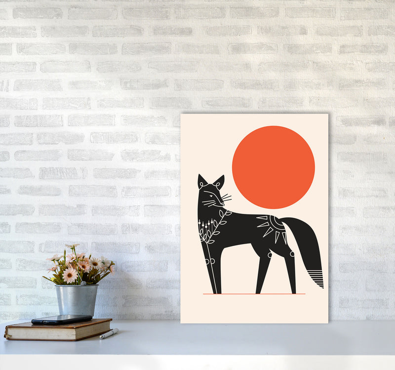 Fox And The Sun Art Print by Jason Stanley A2 Black Frame