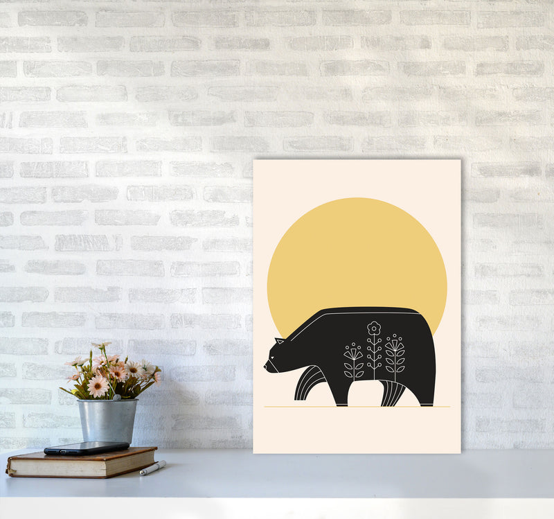 Sunny Day Bear Art Print by Jason Stanley A2 Black Frame