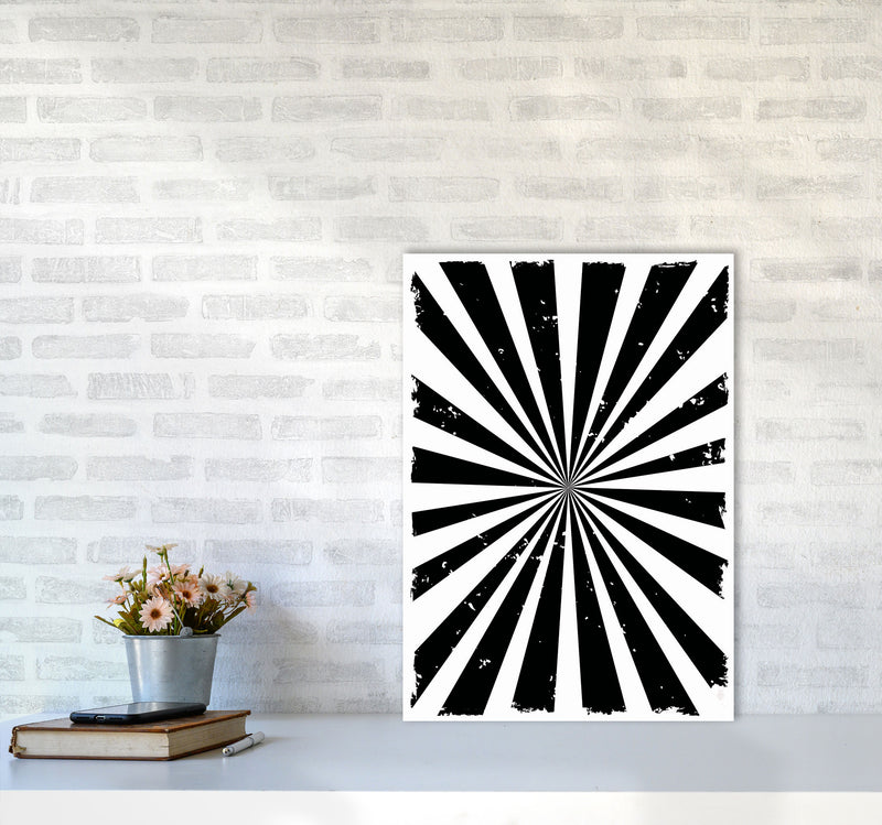 Black Sun Rays Art Print by Jason Stanley A2 Black Frame