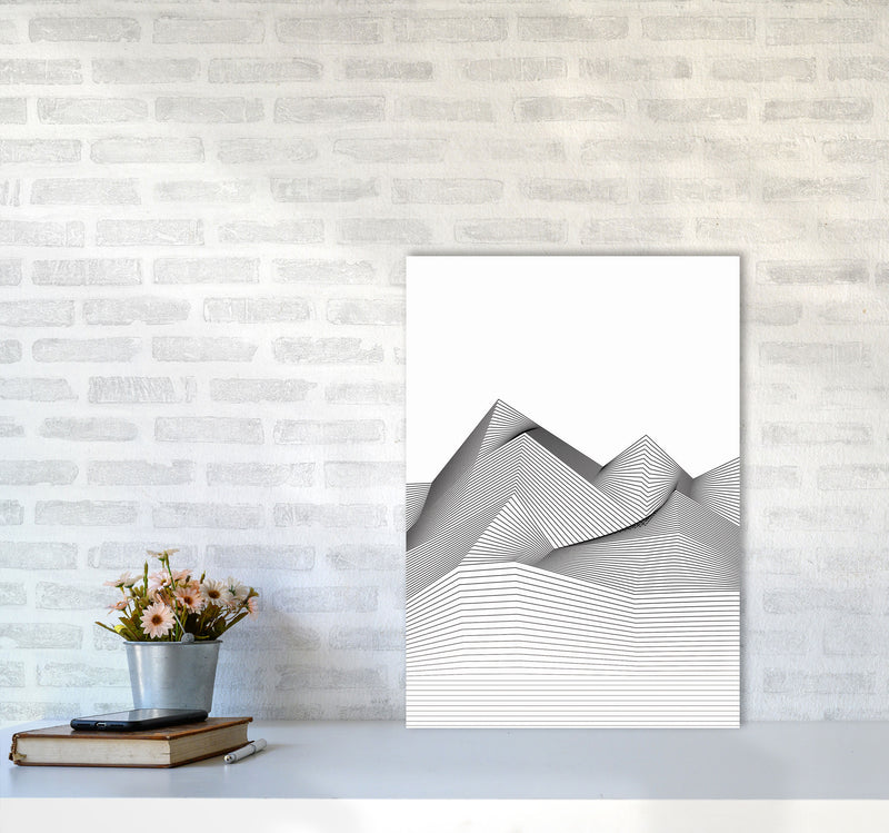 Line Mountains Art Print by Jason Stanley A2 Black Frame