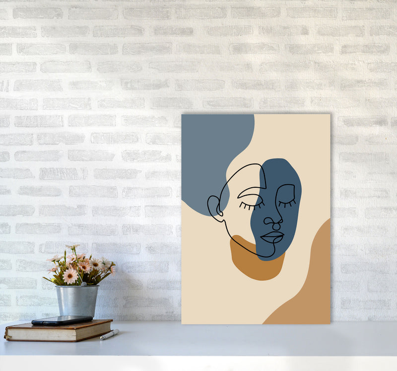 Abstract Face Art Print by Jason Stanley A2 Black Frame