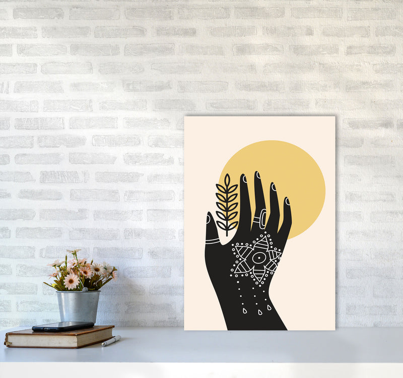 Abstract Hand Art Print by Jason Stanley A2 Black Frame
