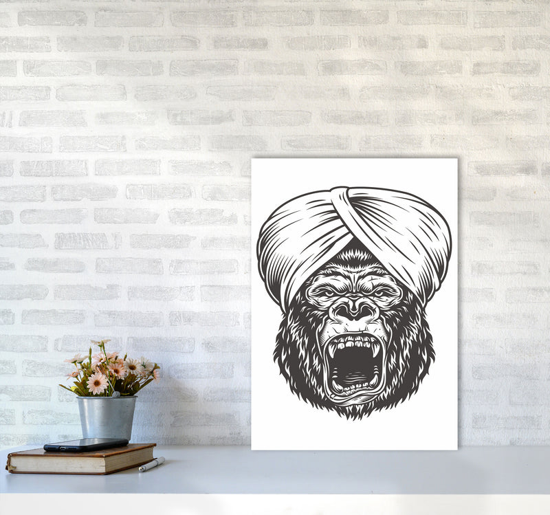 Wise Gorilla Art Print by Jason Stanley A2 Black Frame