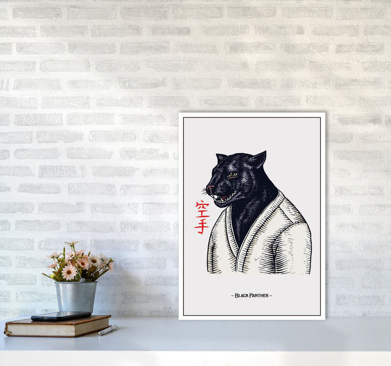 Black Panther Art Print by Jason Stanley A2 Black Frame